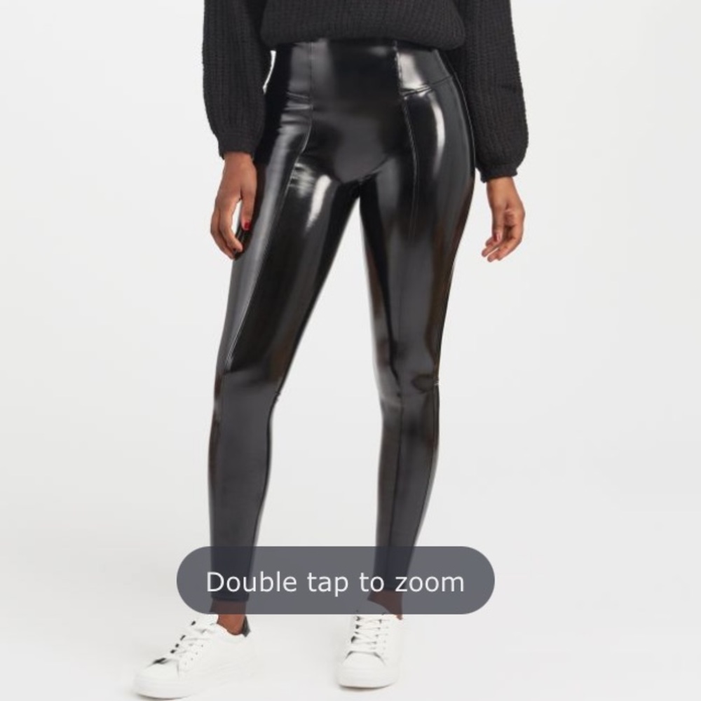 Spanx-Faux Patent Leather Leggings